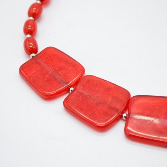 Tanya creations red acrylic necklace - Picture 2 of 5